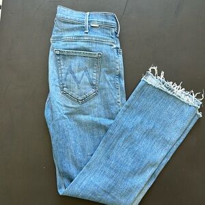 Mother Jeans The Hustler two step ankle fray size 27